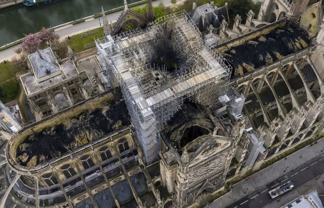 Aerial view of the damage