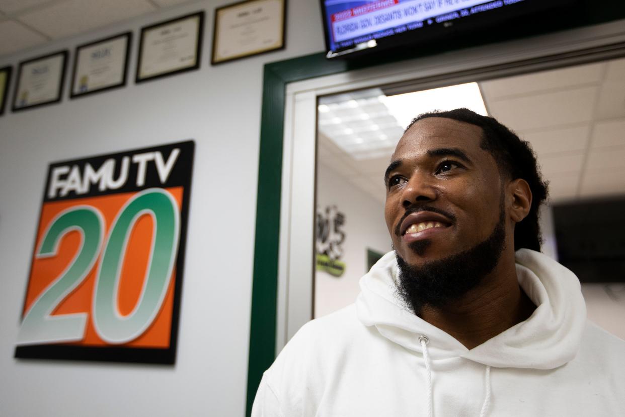 FAMU Professor Maurice Johnson poses for a portrait at FAMU TV 20 on Tuesday, Oct. 25, 2022 in Tallahassee, Fla.