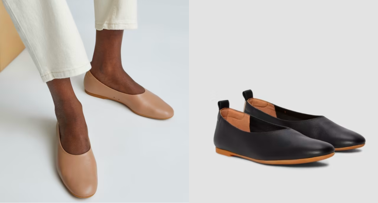 Everlane's popular Day Glove flats and more fall styles are 30% off right now. Images via Everlane.