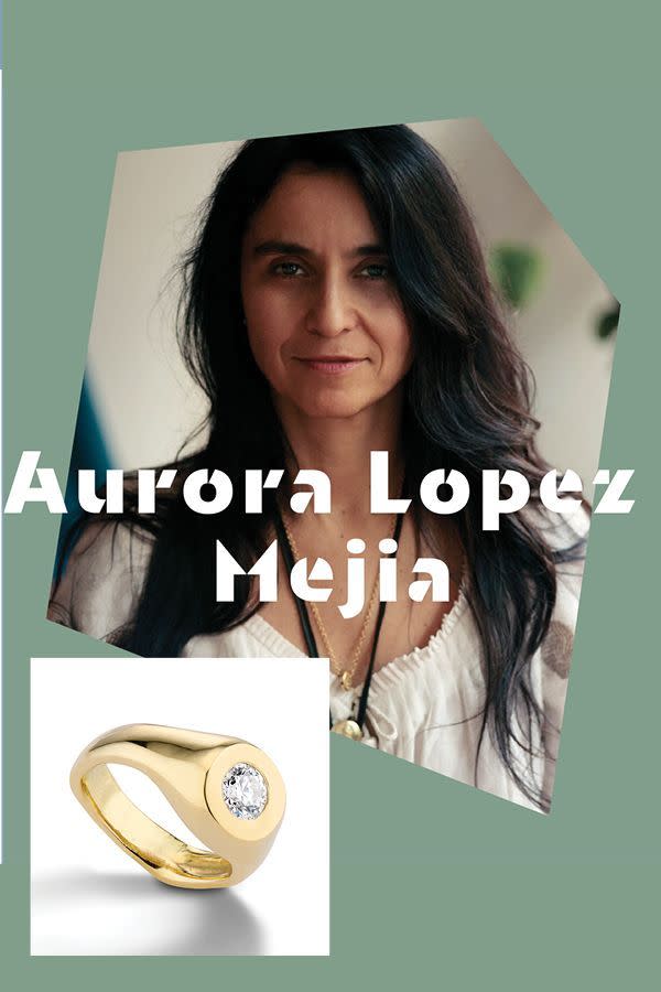 Aurora Lopez Mejia ‘Mara’ Bezel-Set Diamond Engagement Ring
