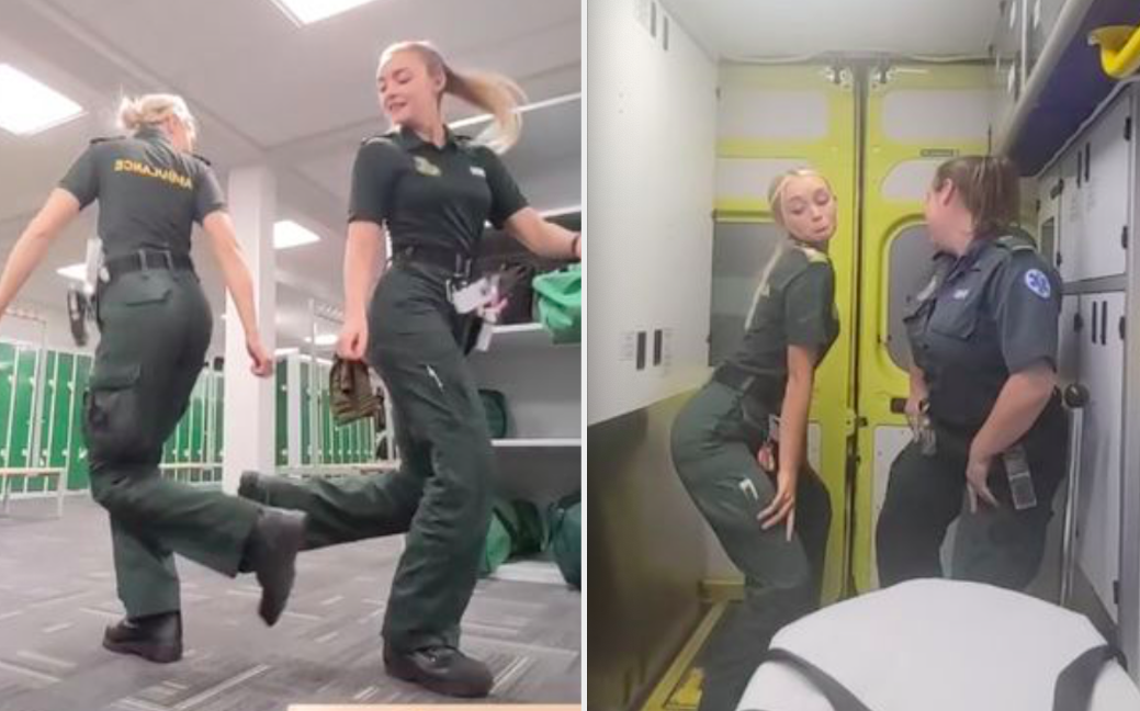 The paramedics filmed themselves dancing for a TikTok video. (TikTok)