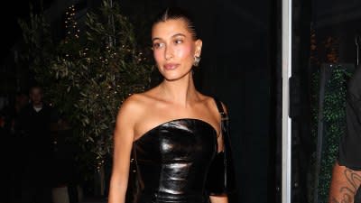 Hailey Bieber in Little Black Dress