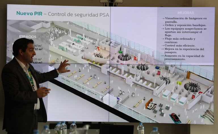 Marcelo Buján, gerente general del Aeroparque, presentó el nuevo proyecto para mejorar la zona de seguridad de PSA