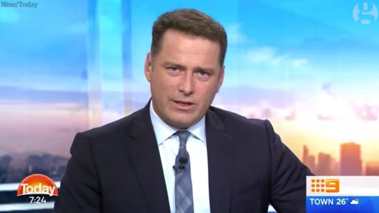 Karl Stefanovic on <em>Today</em>. (Photo: Today/Nine Network)