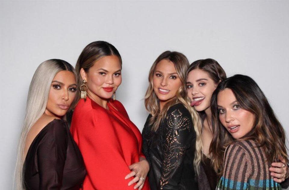 <p>Girls just want to have fun. Chrissy, Kim, Olivia and F88K Cancer CEO Yael Cohen and Sean Parker's wife Alexandra take a girly snap together.</p>
