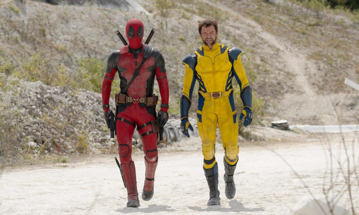 <span>Worlds collide … Ryan Reynolds and Hugh Jackman in Deadpool & Wolverine.</span><span>Photograph: Jay Maidment/AP</span>