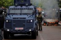 Clashes between Kosovo police and ethnic Serb protesters in the town of Zvecan