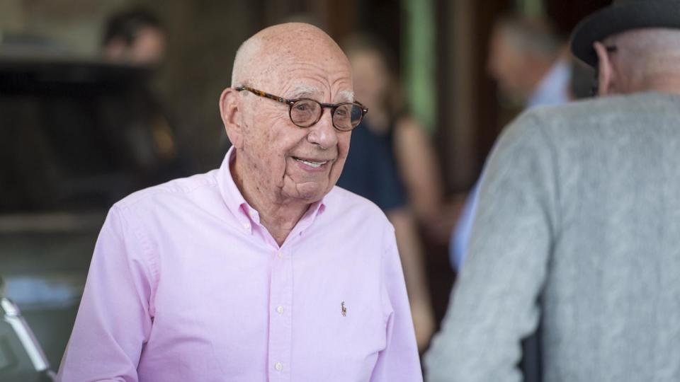 PHOTO: Rupert Murdoch, co-chairman of Twenty-First Century Fox Inc., arrives for the Allen & Co. Media and Technology Conference in Sun Valley, Idaho, July 10, 2018.  (David Paul Morris/Bloomberg via Getty Images)
