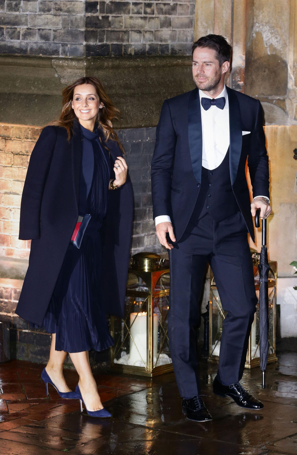 Jamie and Louise Redknapp arrive at the wedding of Christine Bleakley and Frank Lampard at St Paul's Church in Knightsbridge, London.