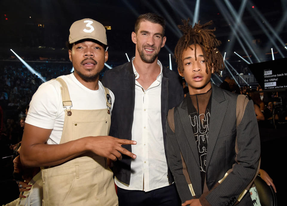 Chance the Rapper, Michael Phelps, and Jaden Smith