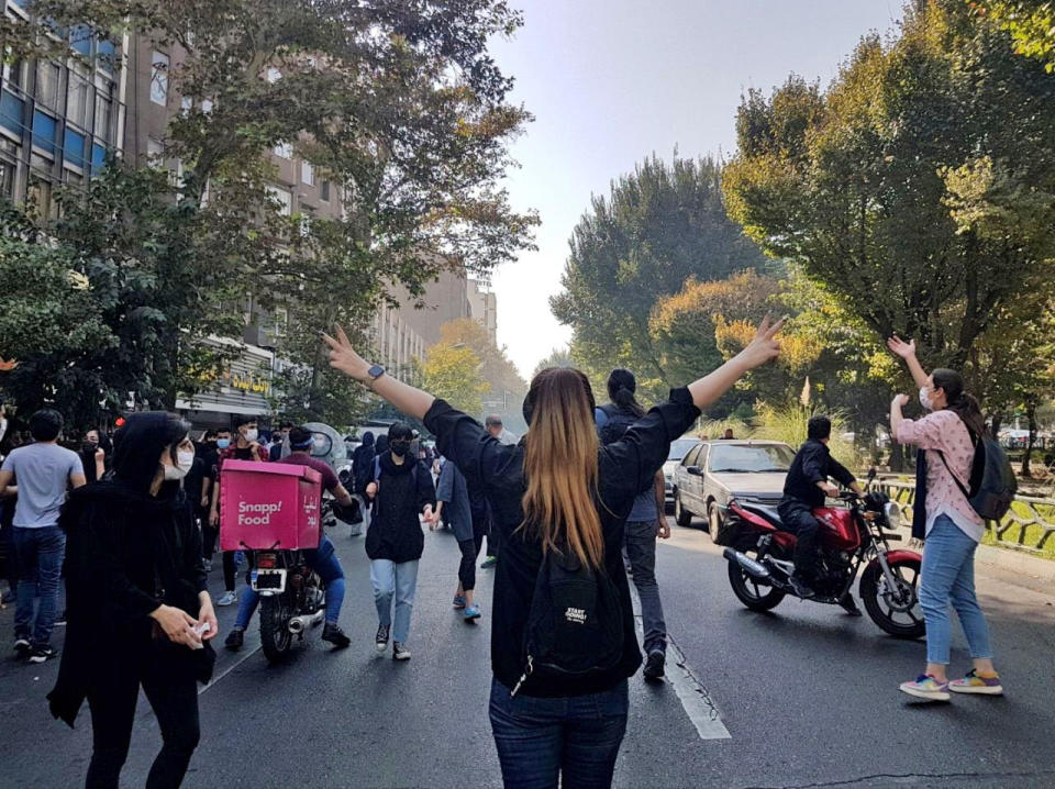 Image: Protest in Iran following Mahsa Amini's death (EPA)