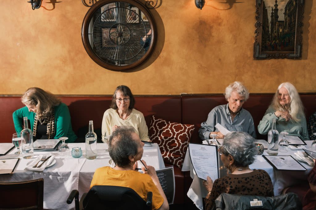 While most seniors like to eat early, it’s a deliberate tactic of the Restaurant Club to ensure they command maximum attention from waitstaff — and Mazzat’s team didn’t disappoint.