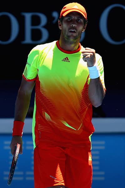 In the sweltering Melbourne heat at the Australian Open, dressing like Calippo is the trick to staying cool.