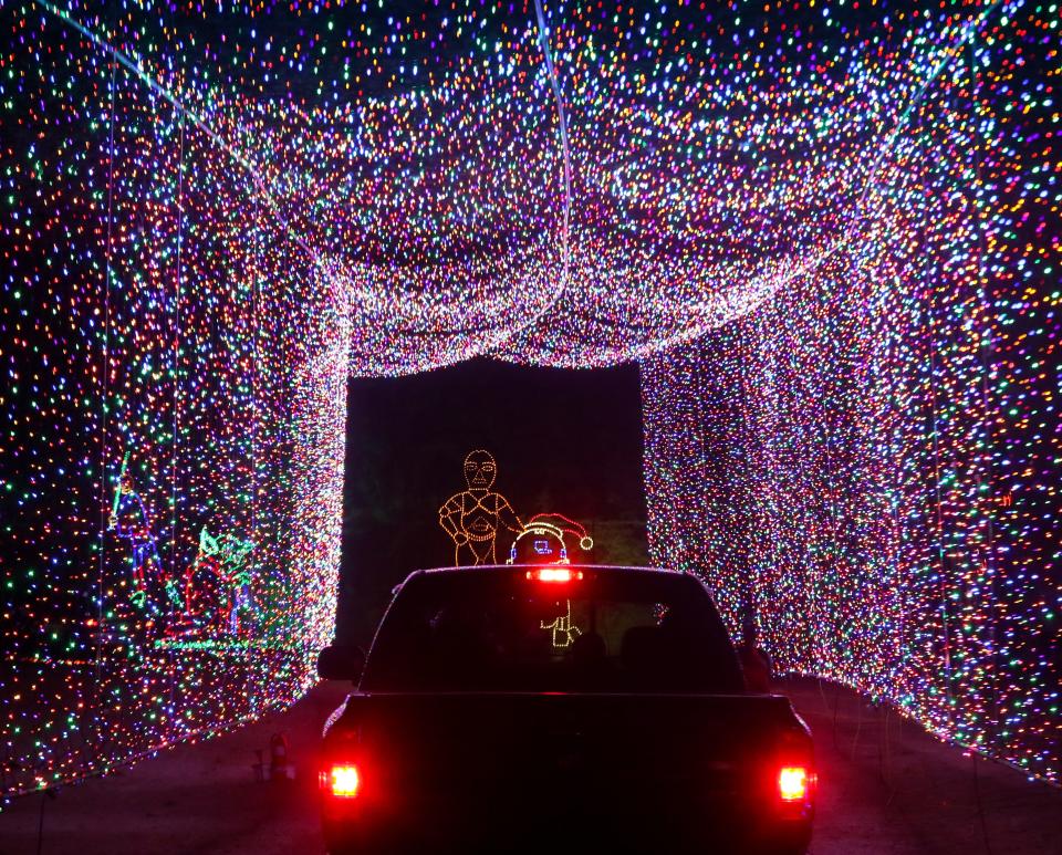 Lights Under Louisville is a 30 minute drive through the Mega Cavern's Christmas light show. It is $35 for a standard vehicle and is open nightly Nov. 11, 2022 to Jan. 1, 2023 9:30 a.m. to 10 p.m. Nov. 3, 2022