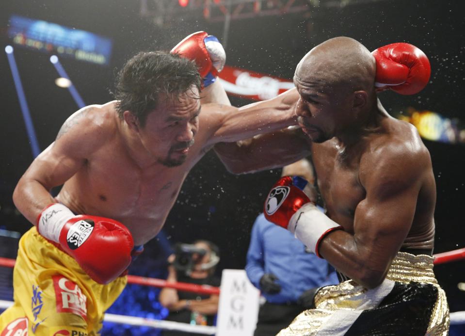 Floyd Mayweather beat Manny Pacquiao by unanimous decision on May 2, 2015. (AP Photo)