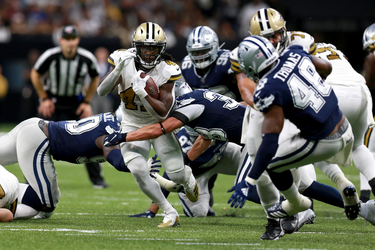 The Saints rolled through Dallas, and plenty of people watched. (Getty)