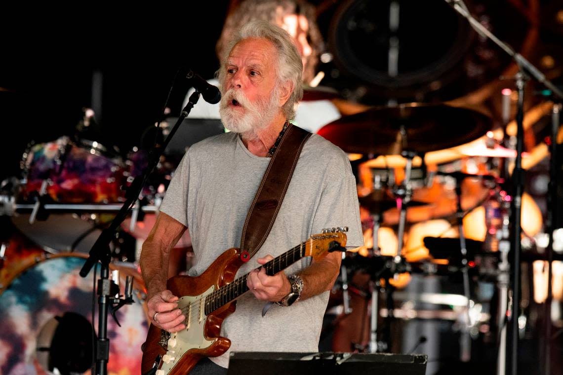 Bob Weir opens the show as Dead & Company perform on their final tour at Raleigh, N.C.’s Coastal Credit Union Music Park at Walnut Creek, Thursday night, June 1, 2023.
