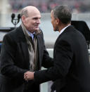 Before Kelly Clarkson and Beyonce performed for the nation, James Taylor opened the Inauguration on Monday with an acoustic version of "America the Beautiful." Earlier in the day, the folk singer told CBS' Charlie Ross he's considering running for Senate in Massachusetts if John Kerry becomes Secretary of State. (01/21/2013)