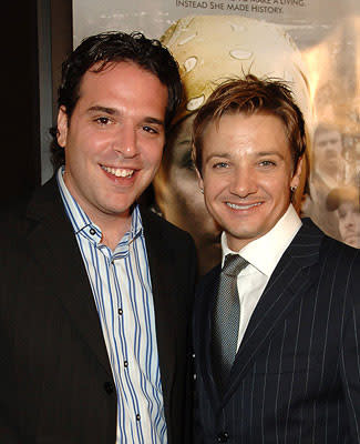 Michael Seitzman and Jeremy Renner at the LA premiere of Warner Bros. Pictures' North Country