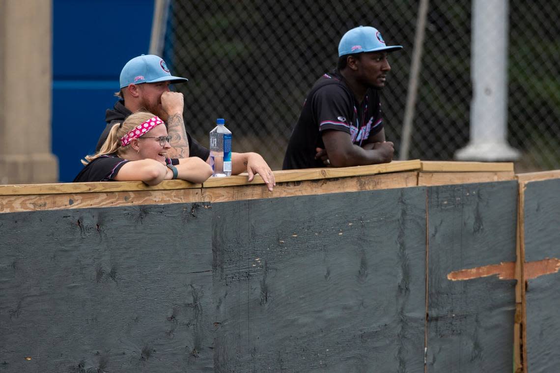 Alexis “Scrappy” Hopkins, the bullpen catcher for the Lexington Wild Health Genomes, said preseason plans for her to appear in an Atlantic League game this season are still on track.