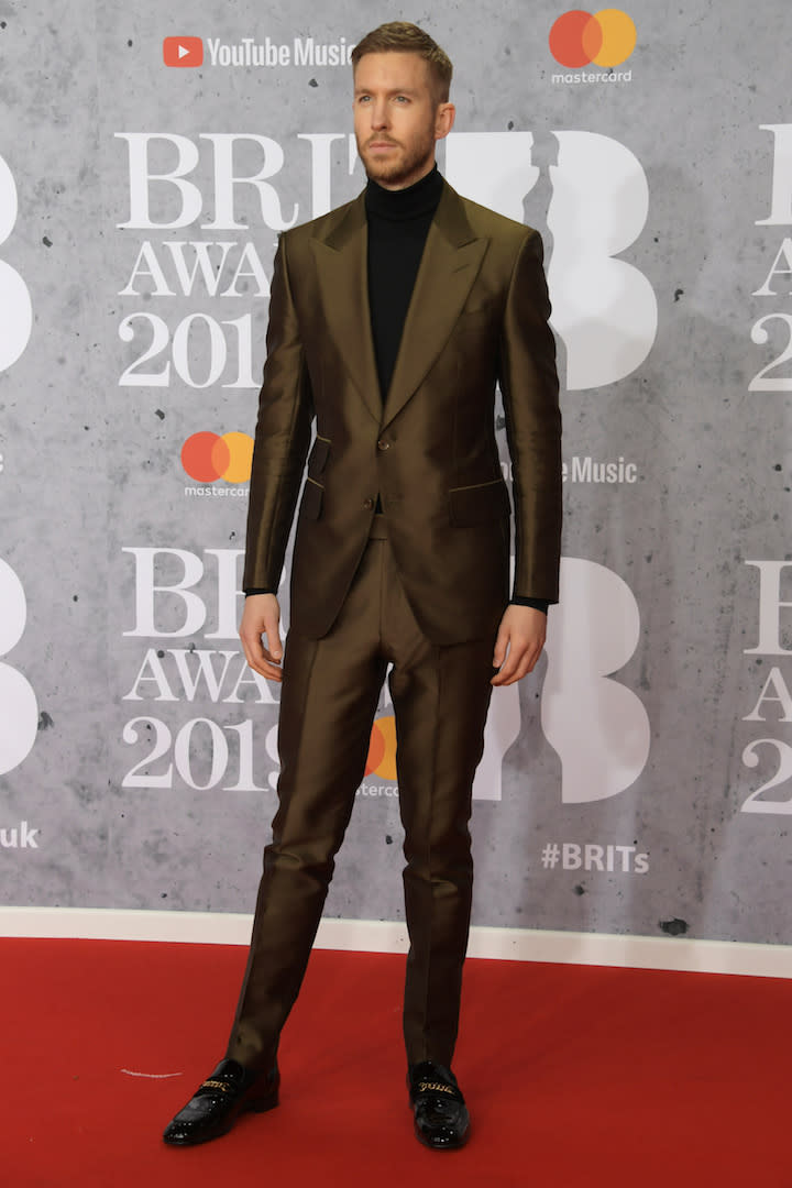 Calvin Harris at the 2019 Brit awards