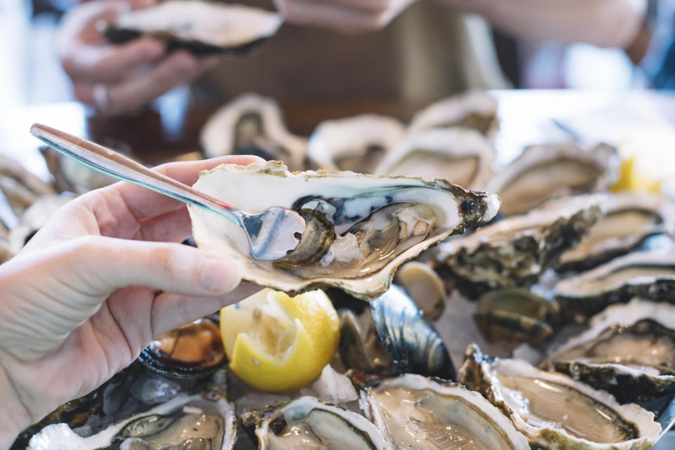 A platter of oysters