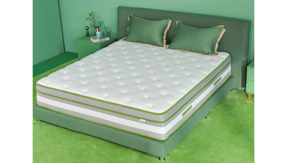 The ideal foam-spring combo to keep you comfy — and cool — all night long. And what a price!  (Photo: Wayfair)