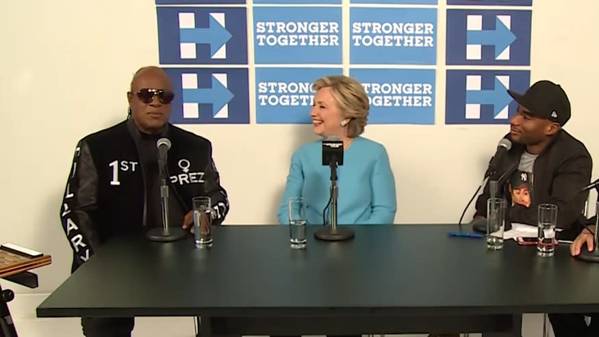 Stevie Wonder sang Happy Birthday to Hillary, and it’s simply amazing