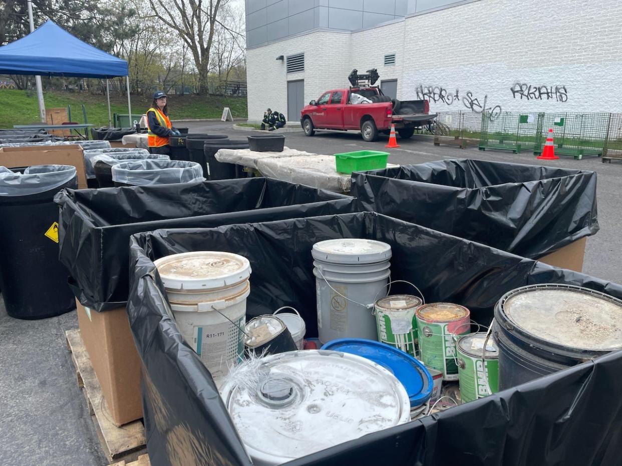 City workers will travel from neighbourhood to neighbourhood collecting people's hazardous waste. (Sharon Yonan-Renold/CBC - image credit)