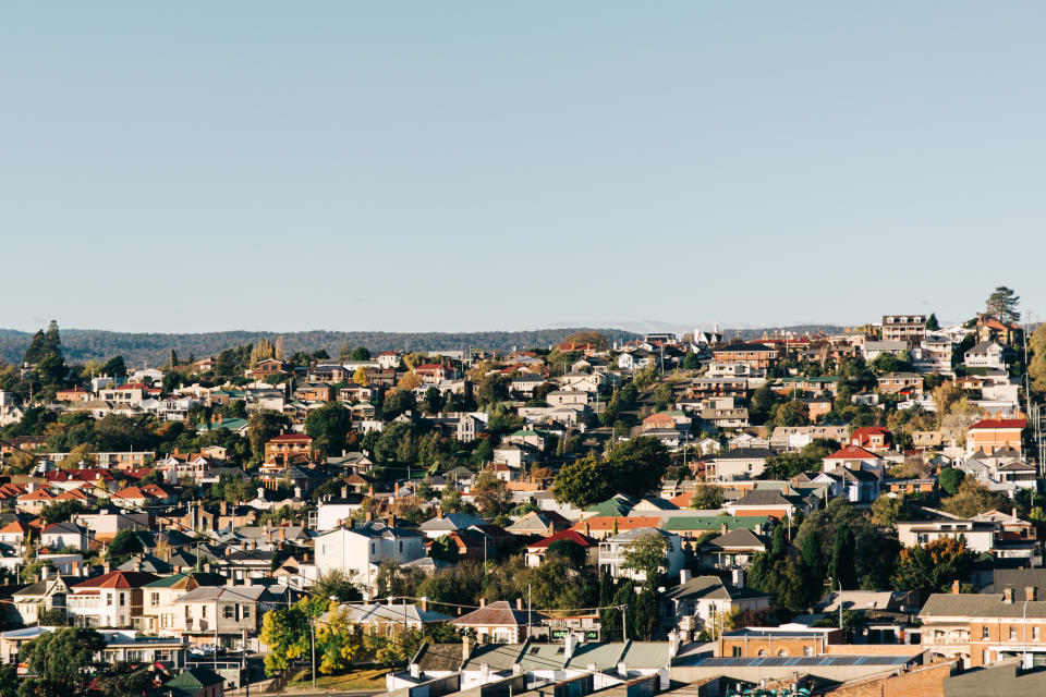 Pictured: Aerial view of Launceston. Image: Getty