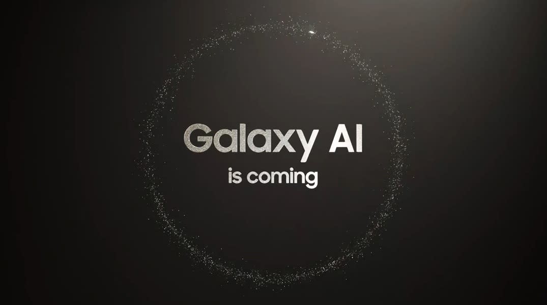  Samsung's "Galaxy AI" teaser, set to be revealed during its Unpacked event. 