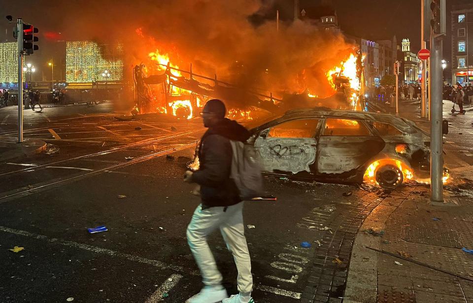 Dublín en llamas (Peter MURPHY / AFP) (PETER MURPHY/AFP via Getty Images)