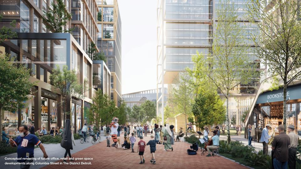 Future rendering for Columbia Street in downtown