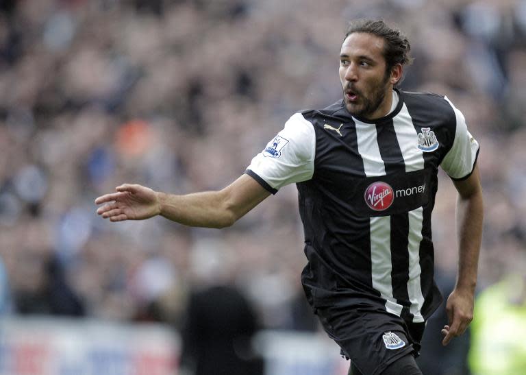 Newcastle United's Argentinian midfielder Jonas Gutierrez has been out of football for a year, recovering from testicular cancer