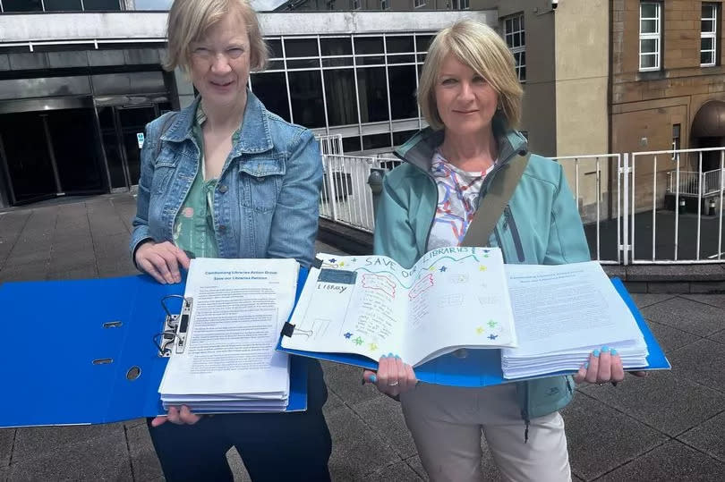 Rose Hewitt, left, library action group with Clare Williamson Vice Chair of Cambuslang Community Council -Credit:Tracy Macrury