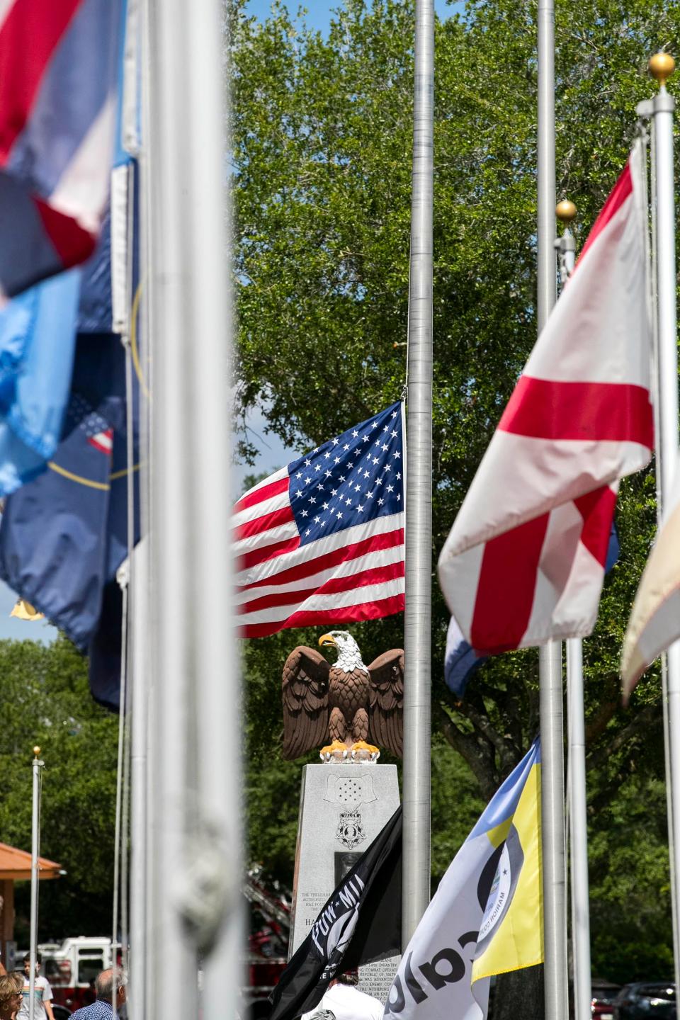 Military veterans and members of the community joined together in remembrance of Memorial Day at an event at the Ocala-Marion County Veterans Memorial Park on May 31, 2021.