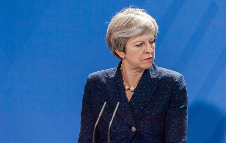 <span class="caption">Theresa May’s government created a hostile environment.</span> <span class="attribution"><a class="link " href="https://www.shutterstock.com/download/confirm/1026507889?src=VukS6Uh1AGs7n-Mc5r6pfA-1-4&studio=1&size=medium_jpg" rel="nofollow noopener" target="_blank" data-ylk="slk:photocosmos1/Shutterstock;elm:context_link;itc:0;sec:content-canvas">photocosmos1/Shutterstock</a></span>