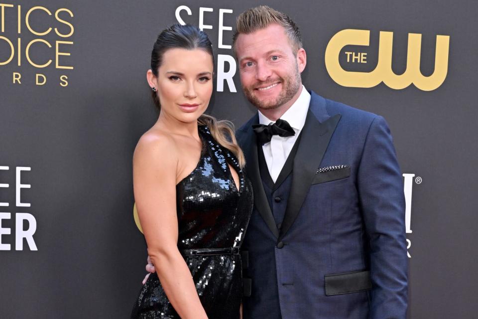 LOS ANGELES, CALIFORNIA - MARCH 13: Veronika Khomyn and Sean McVay attend the 27th Annual Critics Choice Awards at Fairmont Century Plaza on March 13, 2022 in Los Angeles, California. (Photo by Axelle/Bauer-Griffin/FilmMagic)