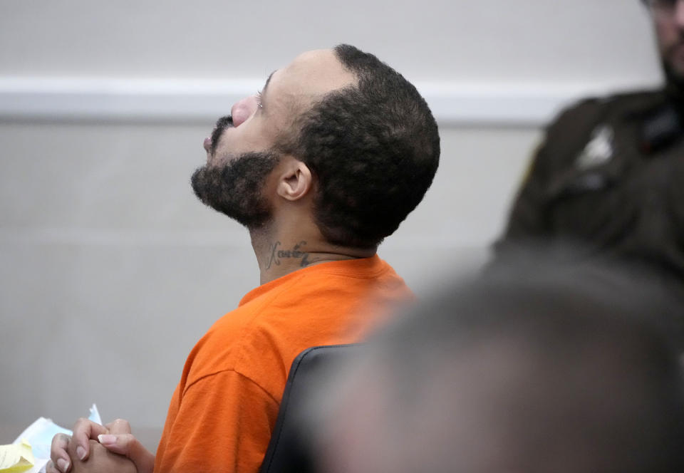 Darrell Brooks reacts during his sentencing in a Waukesha County Circuit Court in Waukesha, Wis., on Wednesday, Nov. 16, 2022. (Mike De Sisti/Milwaukee Journal-Sentinel via AP, Pool)