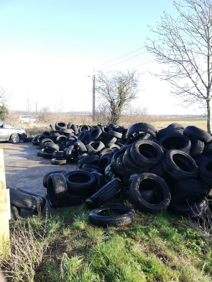 Yorkshire Wildlife Trust said 1000 tyres had been dumped at Brockadale Nature Reserve this week (Picture: Yorkshire Wildlife Trust)