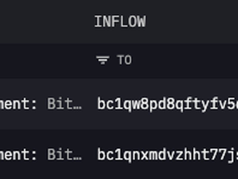 Screenshot showing one of the U.S. government wallets holding seized Bitfinex hacker funds transferring out the entire bitcoin balance in two transactions. (Arkham Intelligence)