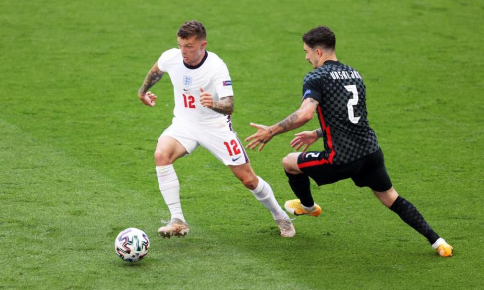 Kieran Trippier swapped flanks for England against Croatia.