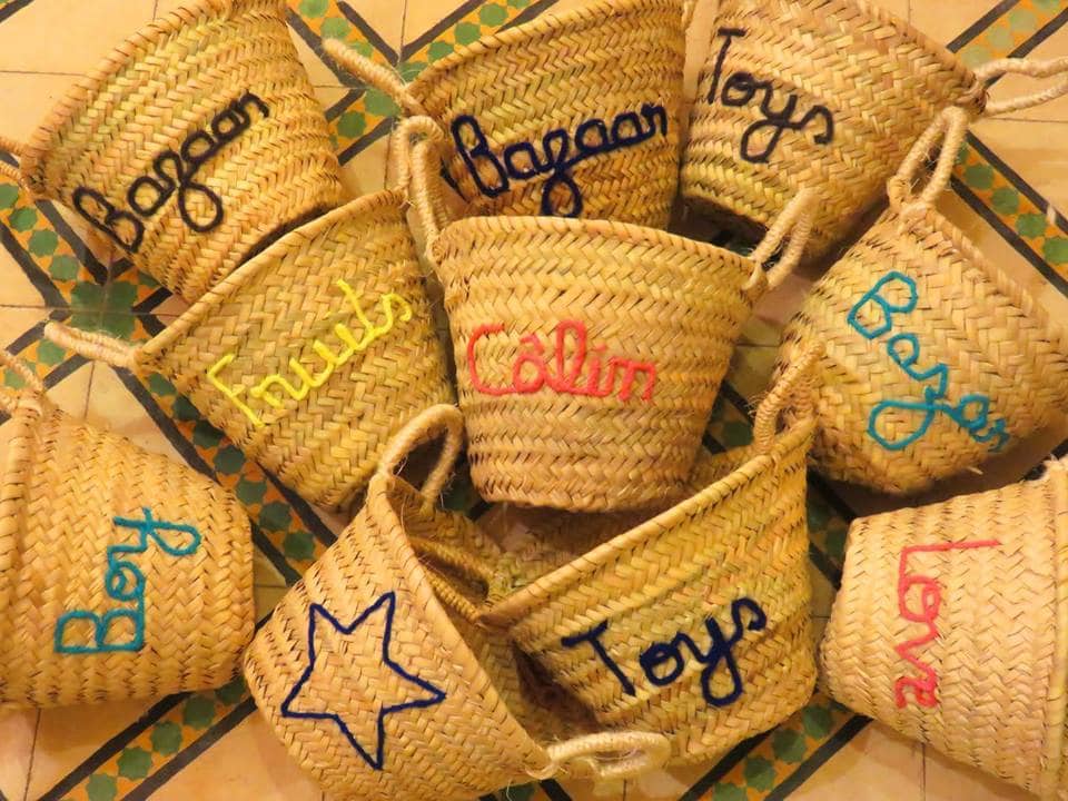 Personalied baskets from Original Marrakech