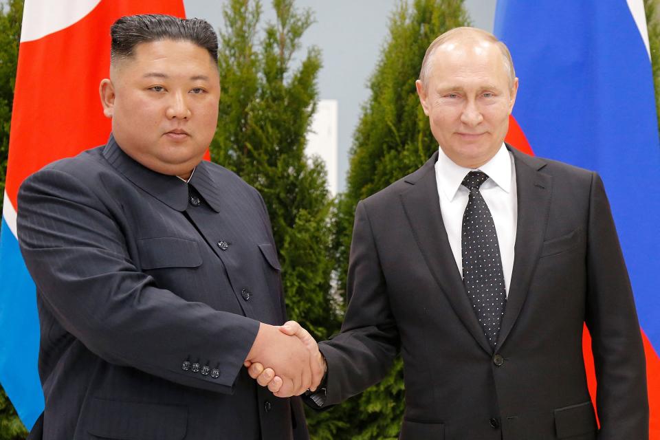 The Kremlin has ‘nothing to say’ about a potential meeting between Putin and Kim Jong Un (POOL/AFP via Getty Images)