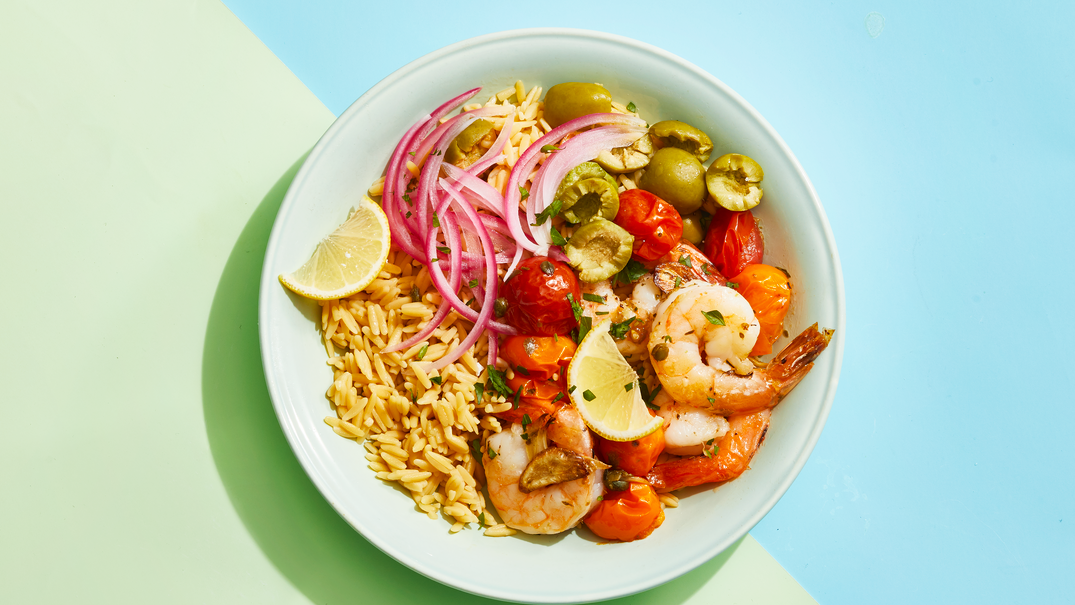 mediterranean shrimp bowl