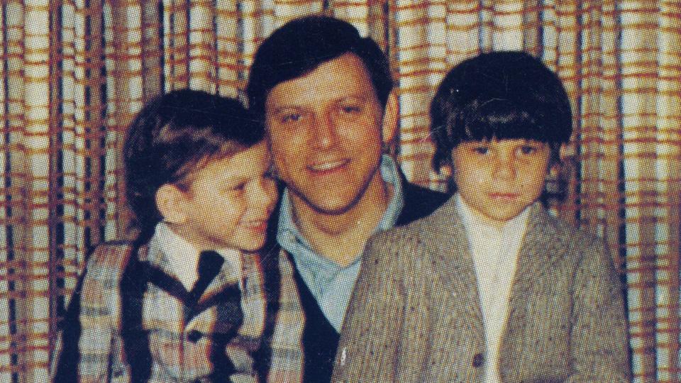 Erik, left, and Lyle Menendez with their father Jose.  / Credit: Milton Andersen