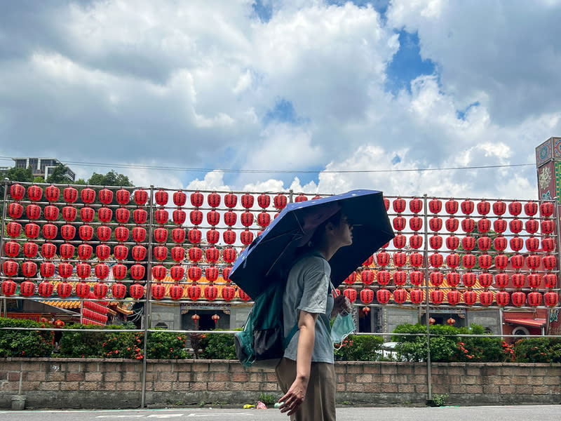 中央氣象署9日上午發布高溫資訊，台北市等10縣市為橙色燈號，有連續出現攝式36度高溫的機率。（中央社資料照）