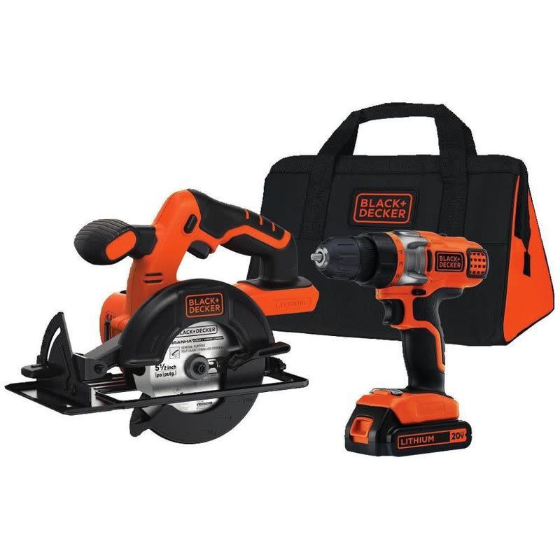 Black + Decker 20-Volt MAX Lithium-Ion Drill/Driver and Circular Saw Kit