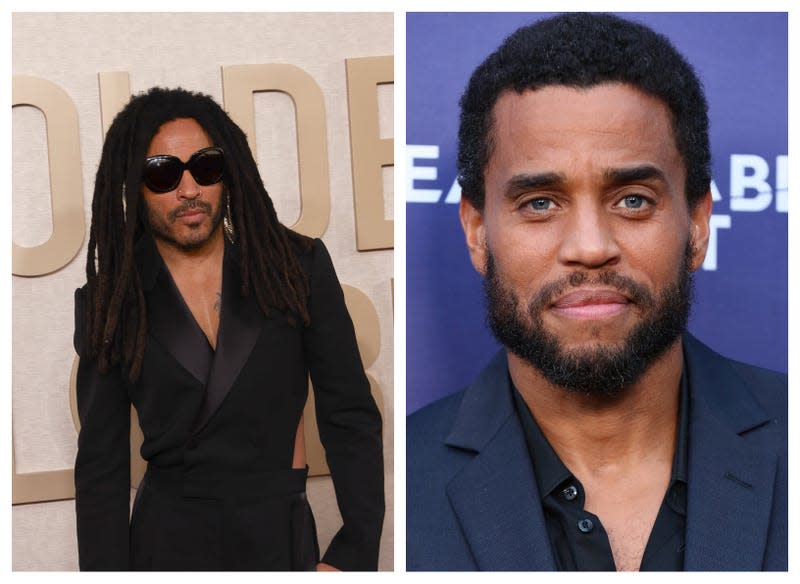 Lenny Kravitz (L), Michael Ealy (R)