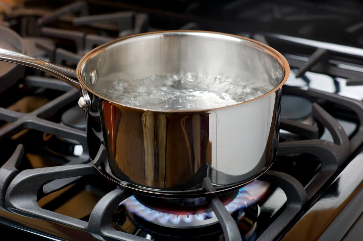 Water boiling in a pot